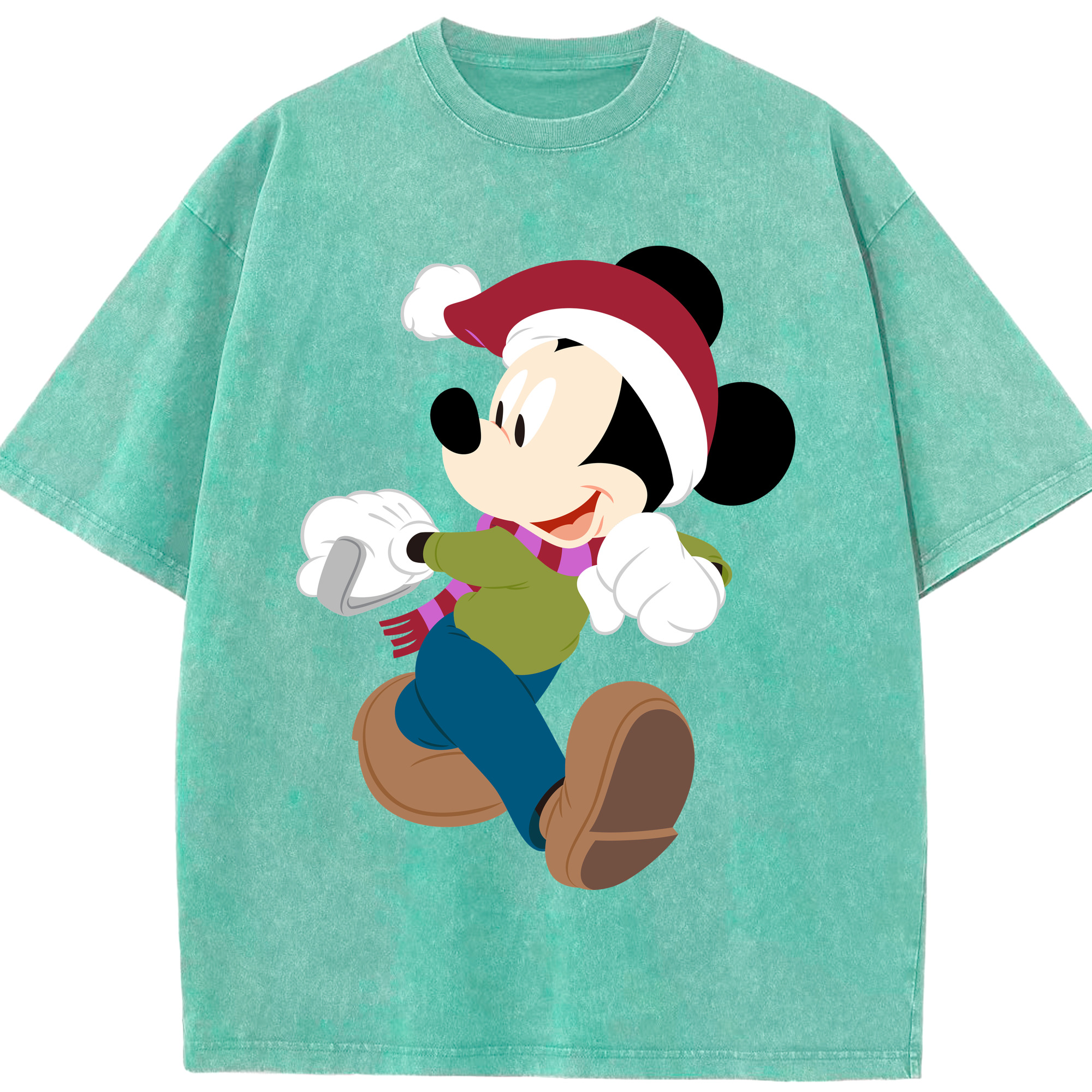 （画像用） ミッキーマウス Mickey Mouse 綿100% ヴィンテージ風 半袖Tシャツ（フロントプリント）